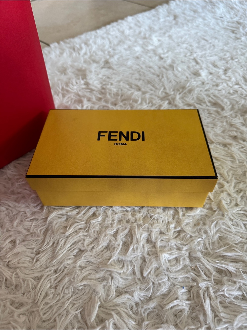 Fendi Yellow Logo Accessory Box